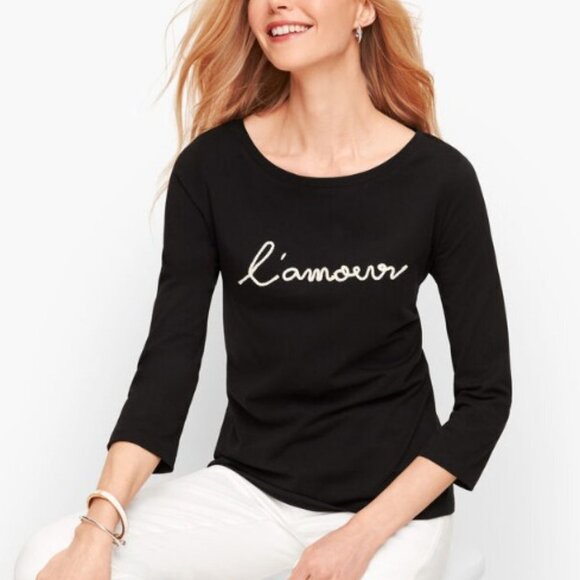 Talbots Women's  L'Amour' Cotton Tee  - MP - Picture 1 of 6